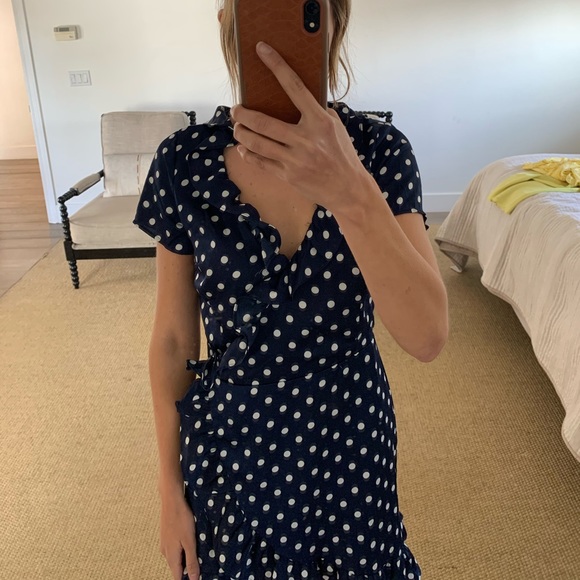 Blue and white polkadot dress - Picture 3 of 4